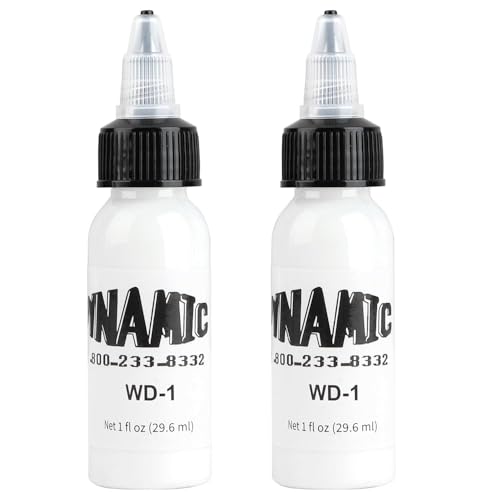 2 Botella Tinta de Tatuaje Profesional Blanco Puro 30 ml Tinta Profesional para Tatuajes Ink Tattoo Fórmula vegana con pigmentación estándar para colorear, mezclar, contornear, sombrear y combinar
