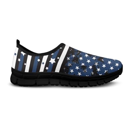 JoyLamoria House Flag Print Shoes for Women Sneaker Walking Loafer Mesh Work Travel4