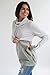 Nursing Queen Cowl Neck Colorblock Nursing Pullover Top - Gray/Light Gray- XS