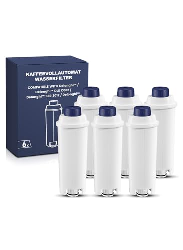 Mutital 6er-Pack Kaffeevollautomat Wasserfilter Ersatz für DeLonghi Kompatibel mit Delonghi ECAM-Serie Dinamica Cappuccino System Magnifica ETAM Autentica und Verschiedener Modelle von Esam (6)