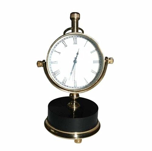 AEspares Montre nautique à quartz en laiton avec chiffres romains 5,1 cm Cover