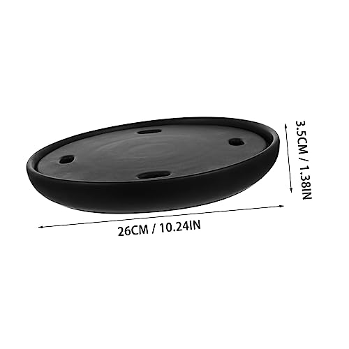 Plato de servicio molecular para sushi de cerámica negro miniatura 4