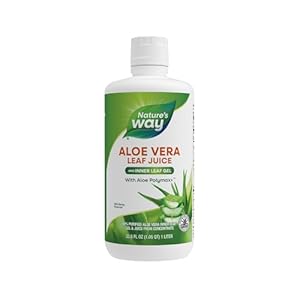 Nature’s Way Aloe Vera Leaf Juice and Inner Leaf Gel, with Aloe Polymax+, Certified for Aloe Content and Purity, Wild Berry Flavored, 33.8 Fl Oz (Packaging May Vary)