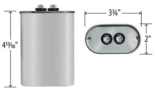 Jard 12948 - 45 uF MFD x 440 VAC Genteq Replacement Capacitor Oval # C445L / 97F9805