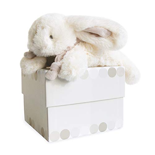 Doudou et Compagnie - Doudou Lapin Bonbon - Boite Cadeau - Taupe - 20 Cm - Doux - Idée Cadeau de Naissance Fille et Garçon - Garantie Doudou Perdu - 1240