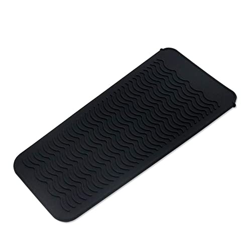 Pochette résistante à la chaleur en silicone, Convient aux fers, bigoudis, lisseurs，fers à repasser（1 noir）