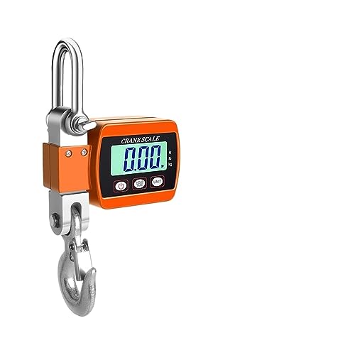 クレーンスケール 300Kg/500Kg デジタル吊りスケールポータブルクレーンスケールヘビーデューティクレーンスケール LCD バックライト工業用フックスケール単位変更 釣り 工場 埠頭 屠殺場 農場 八百屋で使用 (Color : 500kg Oran