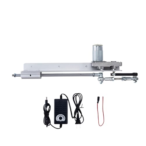 CFWWSAQ Motor Puerta Corredera Motor Lineal de Ciclo Alternativo, CC de 12V/24V, Carrera de actuador Lineal, Engranaje de 30-150MM, telescópico Ajustable con Controlador de Velocidad(24V 30-240rpm,2)