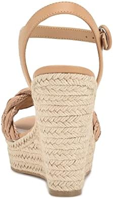 Nine West Women's HOSANA Wedge Sandal, Natural 110, 11 | Image 2