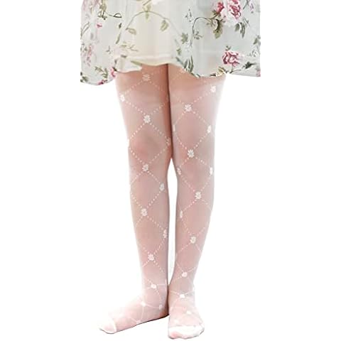 JUST BEAUTY TOUCH Girls White Patterned Tights 20 Den Cover