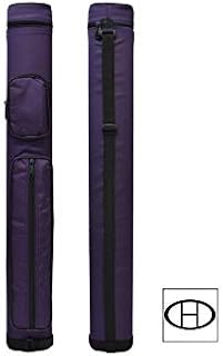 2x2 Hard Oval Pool Cue Billiard Stick Carrying Case (Several Colors Available) (Purple(New))