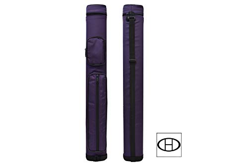 2x2 Hard Oval Pool Cue Billiard Stick Carrying Case (Several Colors Available) (Purple(New))