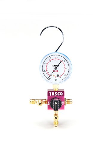 イチネンTASCO TA123C-2 ボールバルブ式シングルゲージマニホールドキット