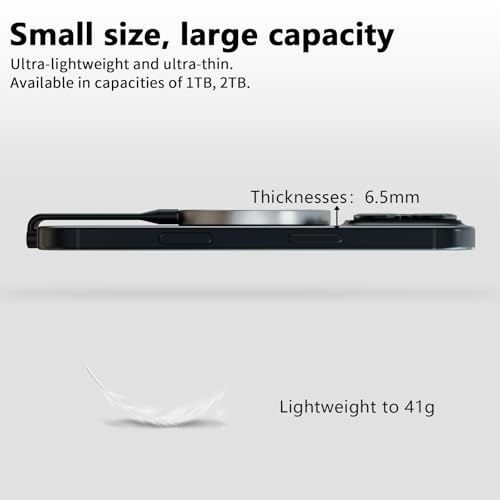 Image of P10 Magnetic PSSD ,For iphone MagSafe Portable SSD, Upto 2000MB /s-Type-C, SM2320,USB 3.2 Gen 2x2 20Gbps, Connectivity, Updated Firmware - Portable Magnetic External Solid State Solution (Black-2T)