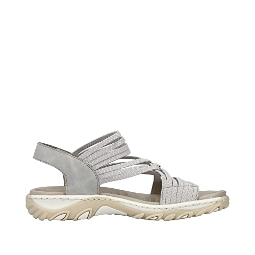 Rieker 68688, Sandali da Trekking Donna, Grigio