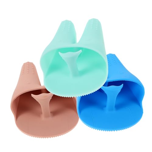 minkissy Silicone Face Scrubber Facial Cleansing Brush Manual Adorable Rabbit Ear Shape Deep Gentle Massage for Women