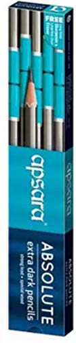 Apsara Absolute PENCIL Art Paper box Pencil Boxes (Set of 10, Blue, Silver)