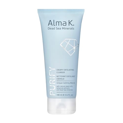 Alma K Creamy Exfoliating Cleanser - Face Wash for Women - Hydrating Facial Cleanser with Salicylic Acid - Gentle Face Cleanser for Women - 3.4 oz
