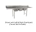 Stainless Steel 3 Compartment Sink - 18L Left-Hand Drainboard-412-16-3-18L