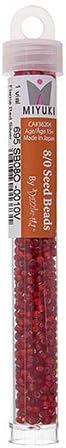 Miyuki Seed Bead 8/0 APX.22g - Flame Red Silver Lined Japanese Glass Seed Beads