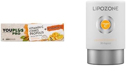 Youplus Pro Vitamin C, D, Çinko, Propolis 15 Efervesan Tablet & Lipozone Vitamin C - 30 Kapsül