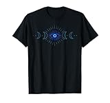 Ästhetische himmlische mystische Mondphasen Böser Blick T-Shirt