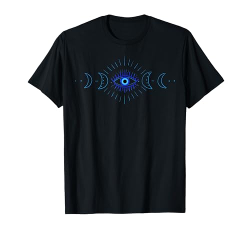 Aesthetic Celestial Mystical Moon Phases Evil Eye T-Shirt