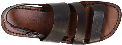 Brown Leather Sandals Handmade in Italy for Men's4