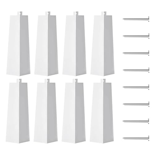 Protégeurs d'angle de revêtement en alu blanc avec ongles de fixation pour gouttières
