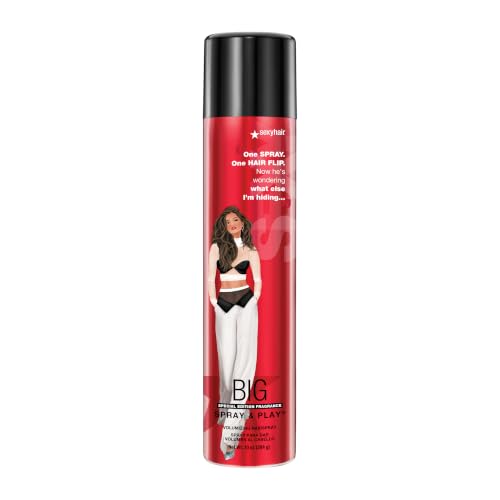 SexyHair Big Spray & Play Red Can Diaries Special Edition, 10 Oz | Volumizing Hairspray | Hold and Shine | Up to 72 Hour Humidity Resistance | All Hair Types