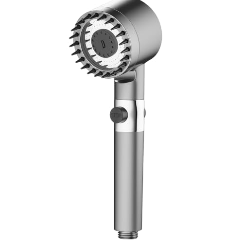 Alcachofa de ducha de alta presión con 3 modos | Alcachofa de ducha de lluvia para baño con boca de silicona para masaje