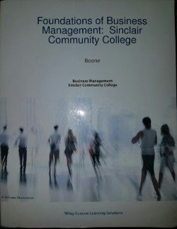 Paperback Foundations of Business Management: Sinclair Community College Book