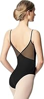 Mulnall Frauen Tanz Camisole Leotard, V Back Mesh, volles Vorderfutter Tanz Outfit(23936-06-S)