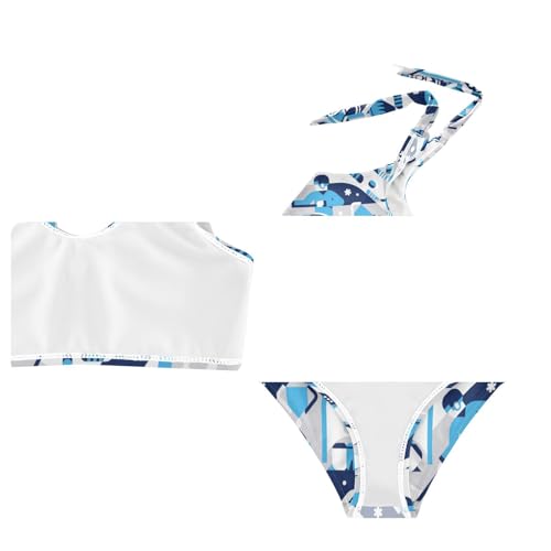 Wusikd Ice Hockey Girls Swimsuits Two Piece Swimwear Bikini Set for for Girls Size 11-12T4
