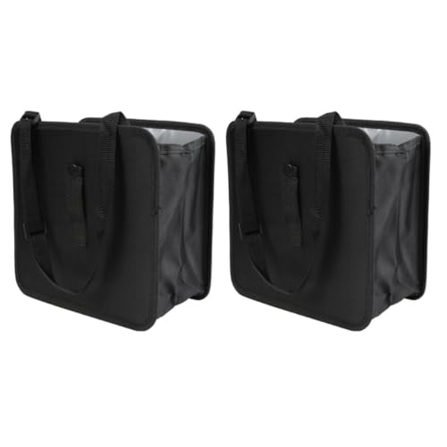 Organizador de coche de tela Oxford negra YARNOW con soporte estable y costuras reforzadas