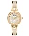 Anne Klein Women's AK/1980TMGB Diamond-Accented Dial Tan and Gold-Tone Bangle Watch