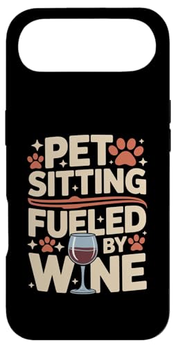 �y�b�g�V�b�^�[ Fueled By Wine Funny Pet Sitter �X�}�z�P�[�X iPhone Air �p