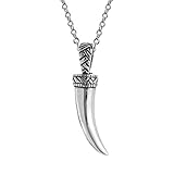 Diese 1,5 Zoll geflochtene horn Anhänger ist aus 925er Silber hergestellt und ist ein Zeichen der Stärke und gute Art und Weise. Das ist ein großer Zoombereich oder tragen sie allein als Blickfang boho chic Charme mit Kette.