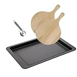 Fackelmann 9938350 Pizza-Set 1 Backblech, 2 Pizzabretter und...