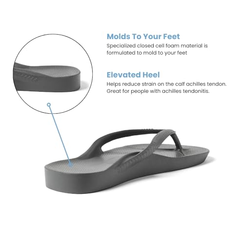 Image of Archies Arch Support Flip Flops for Men & Women - Orthotic Sandals for Plantar Fasciitis Relief - Lightweight, Cushioning, Shock-Absorbing Thong Sandals for Walking, Foot Pain & All-Day Comfort