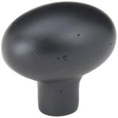 Emtek 86217-FB Flat Black 1-3/4" Sandcast Bronze Egg Knob