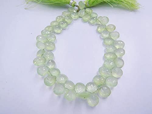 Chalcédoine verte naturelle en perles briolettes de 7-9 mm pour éliminer les défauts de vos bijoux