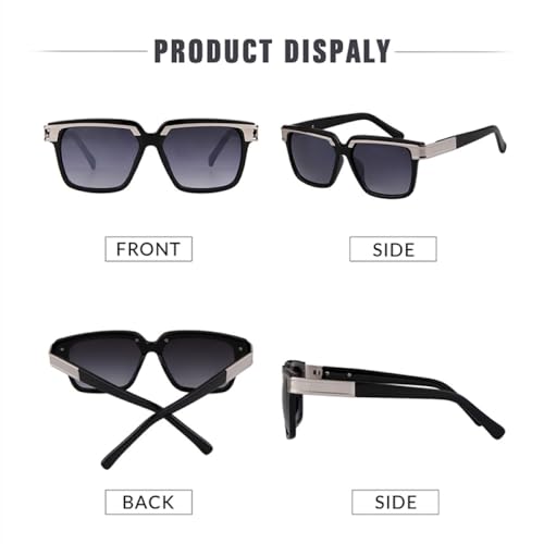 Lunettes de soleil imprimé léopard avec monture vintage mixte