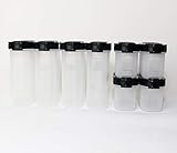  TW TUPPERWARE Gewürzbehälter Gewürzriesen 4X 270ml schwarz + Gewürzzwerge 4X 120ml schwarz 32390 + Mini Trichter Lila