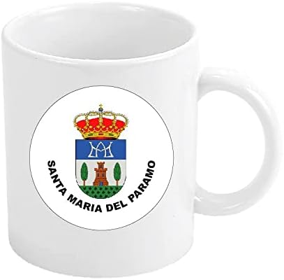 MUG . HERALDIC SHIELD SANTA MARIA DEL PARAMO LEON