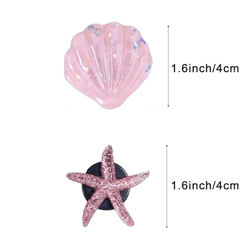 Image of 8Pcs Shell and Starfish Car Air Vent Clips, Colorful Ocean Series Car Air Freshener Vent Clip, Cute Car Interior Decoration Accessories(1.6inch /4cm)