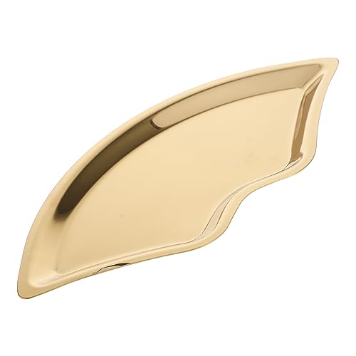 WRITWAA bandeja de joyería de labios llave bandeja organizadora de joyas Lámina plato organizador para maquillaje anillos decoración de tocador porta accesorios acero inoxidable 430 Golden