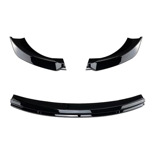 Alerón labio delantero negro brillante para parachoques de Tesla Model 3