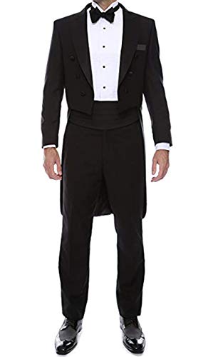 Setwell Custom Made Tailcoat Groom Tuxedos Business Men Suits Jacket+Pant Two Pieces Black