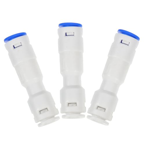 Hoement 3 Pezzi Kit Connettore Rapido Tubo Acqua e Valvola Unidirezionale per Depuratori e Impianti di Filtrazione Raccordi Resistenti in Plastica per Impianti Idrici Domestici